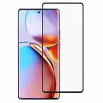 For Motorola Edge 40 Pro Full Glue 9H HD 3D Curved Edge Tempered Glass Film(Black)