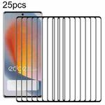 For Motorola Edge 50 25pcs Full Glue 9H HD 3D Curved Edge Tempered Glass Film(Black)
