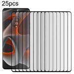 For Motorola Edge 50 Pro 25pcs Full Glue 9H HD 3D Curved Edge Tempered Glass Film(Black)