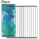For Motorola Edge+ 25pcs Full Glue 9H HD 3D Curved Edge Tempered Glass Film(Black)