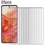For Motorola Razr 50 25pcs Full Glue 9H HD 3D Curved Edge Tempered Glass Film(Black)