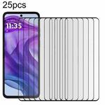 For Motorola Razr 50 Ultra 25pcs Full Glue 9H HD 3D Curved Edge Tempered Glass Film(Black)
