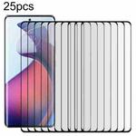For Motorola Moto S30 Pro 5G 25pcs Full Glue 9H HD 3D Curved Edge Tempered Glass Film(Black)