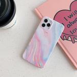 For iPhone 11 Pro Max Laser Marble Pattern TPU Protective Case(Pink Floating Cloud)