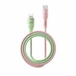 REMAX CB16 PD30W Type-C to 8 Pin Macaron Braided Fast Charging Data Cable, Length: 1.2m(Pink Green)