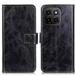 For Honor X6c 4G Retro Crazy Horse Texture Flip Leather Phone Case(Black)