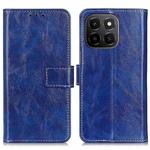 For Honor X6c 4G Retro Crazy Horse Texture Flip Leather Phone Case(Blue)