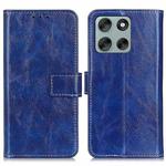 For Motorola Moto G56 5G Retro Crazy Horse Texture Leather Phone Case(Blue)