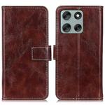 For Motorola Moto G86 5G Retro Crazy Horse Texture Leather Phone Case(Brown)