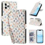 For iPhone 11 Pro Max Flower Pattern Buckle Leather Phone Case with Lanyard(Florals)