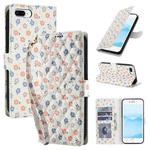 For iPhone 8 Plus / 7 Plus / 6 Plus Flower Pattern Buckle Leather Phone Case with Lanyard(Florals)
