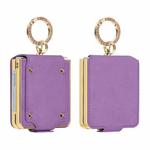 For Samsung Galaxy Z Flip7 VIETAO Colorful PU Leather Phone Case with Ring(Purple)