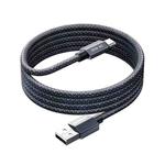 REMAX CB01 3A USB to Type-C Aluminum Alloy Braided Fast Charging Data Cable with LED Light, Length: 1.2m(Black)