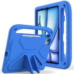 For iPad Air 11 2024 / 2025 Handle EVA Shockproof Tablet Case with Holder(Blue)