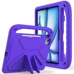 For iPad Air 11 2024 / 2025 Handle EVA Shockproof Tablet Case with Holder(Purple)