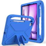 For iPad Air 13 2024 / 2025 Handle EVA Shockproof Tablet Case with Holder(Blue)