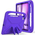 For iPad Air 13 2024 / 2025 Handle EVA Shockproof Tablet Case with Holder(Purple)