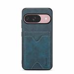 For Google Pixel 10 Pro / Pixel 10 Denior D06 PU Back Cover Card Slot Holder Phone Case(Blue)