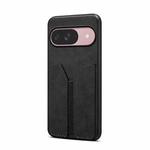 For Google Pixel 10 Pro / Pixel 10 Denior D07 DV Elastic Card Slot PU Back Cover Phone Case(Black)