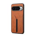 For Google Pixel 10 Pro XL Denior D07 DV Elastic Card Slot PU Back Cover Phone Case(Brown)