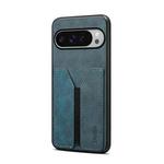 For Google Pixel 10 Pro XL Denior D07 DV Elastic Card Slot PU Back Cover Phone Case(Blue)