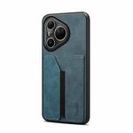 For Huawei Pura 80 Ultra 5G Denior D07 DV Elastic Card Slot PU Back Cover Phone Case(Blue)