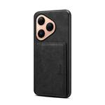 For Huawei Pura 80 5G Denior D08 PU Single Card Slot Holder Phone Case(Black)