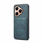 For Huawei Pura 80 5G Denior D08 PU Single Card Slot Holder Phone Case(Blue)