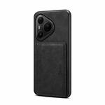 For Huawei Pura 80 Pro 5G Denior D08 PU Single Card Slot Holder Phone Case(Black)