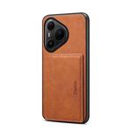 For Huawei Pura 80 Pro 5G Denior D08 PU Single Card Slot Holder Phone Case(Brown)