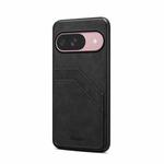 For Google Pixel 10 Pro / Pixel 10 Denior D09 PU Dual Card Slot Back Cover Phone Case(Black)
