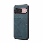For Google Pixel 10 Pro / Pixel 10 Denior D09 PU Dual Card Slot Back Cover Phone Case(Blue)