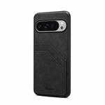 For Google Pixel 10 Pro XL Denior D09 PU Dual Card Slot Back Cover Phone Case(Black)