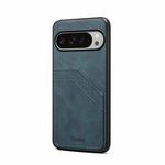 For Google Pixel 10 Pro XL Denior D09 PU Dual Card Slot Back Cover Phone Case(Blue)