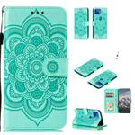 For Motorola Moto G 5G Plus Mandala Embossing Pattern Horizontal Flip PU Leather Case with Holder & Card Slots & Walle & Lanyard(Green)