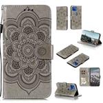 For Motorola Moto G 5G Plus Mandala Embossing Pattern Horizontal Flip PU Leather Case with Holder & Card Slots & Walle & Lanyard(Gray)