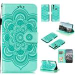 For Motorola Moto G Power Mandala Embossing Pattern Horizontal Flip PU Leather Case with Holder & Card Slots & Walle & Lanyard(Green)