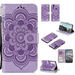 For Motorola Moto G Power Mandala Embossing Pattern Horizontal Flip PU Leather Case with Holder & Card Slots & Walle & Lanyard(Purple)