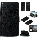 For LG K41S / K51S Mandala Embossing Pattern Horizontal Flip PU Leather Case with Holder & Card Slots & Walle & Lanyard(Black)