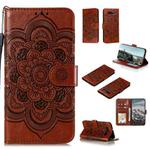 For LG K41S / K51S Mandala Embossing Pattern Horizontal Flip PU Leather Case with Holder & Card Slots & Walle & Lanyard(Brown)