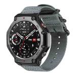 For Amazfit T-Rex 3 xDfind Ring Buckle Nylon Canvas Watch Band(Grey)