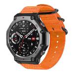 For Amazfit T-Rex 3 xDfind Ring Buckle Nylon Canvas Watch Band(Orange)