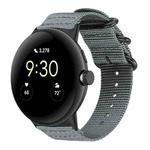 For Google Pixel Watch / Watch2 / Watch3 41mm xDfind Ring Buckle Nylon Canvas Watch Band(Grey)