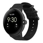 For Google Pixel Watch / Watch2 / Watch3 41mm xDfind Ring Buckle Nylon Canvas Watch Band(Black)