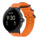 For Google Pixel Watch / Watch2 / Watch3 41mm xDfind Ring Buckle Nylon Canvas Watch Band(Orange)