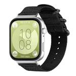 For Huawei Watch Fit4 / Fit4 Pro / Fit3 xDfind Ring Buckle Nylon Canvas Watch Band(Black)