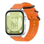For Huawei Watch Fit4 / Fit4 Pro / Fit3 xDfind Ring Buckle Nylon Canvas Watch Band(Orange)