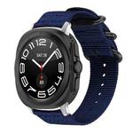 For Samsung Galaxy Watch Ultra / Ultra 2025 xDfind Ring Buckle Nylon Canvas Watch Band(Midnight Blue)