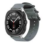 For Samsung Galaxy Watch Ultra / Ultra 2025 xDfind Ring Buckle Nylon Canvas Watch Band(Grey)