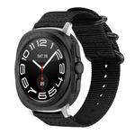 For Samsung Galaxy Watch Ultra / Ultra 2025 xDfind Ring Buckle Nylon Canvas Watch Band(Black)
